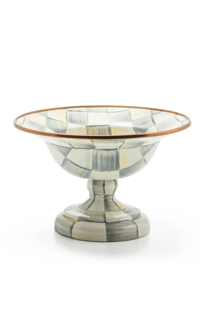 Check Enamel Compote