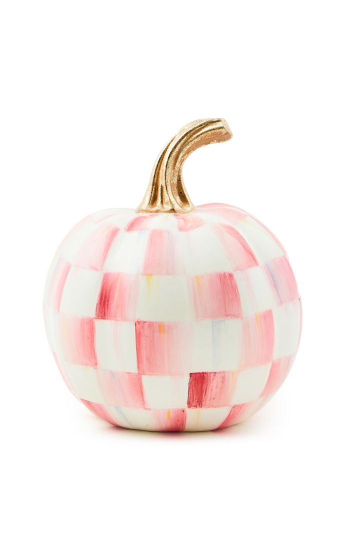 Bubblegum Pink Check Pumpkins