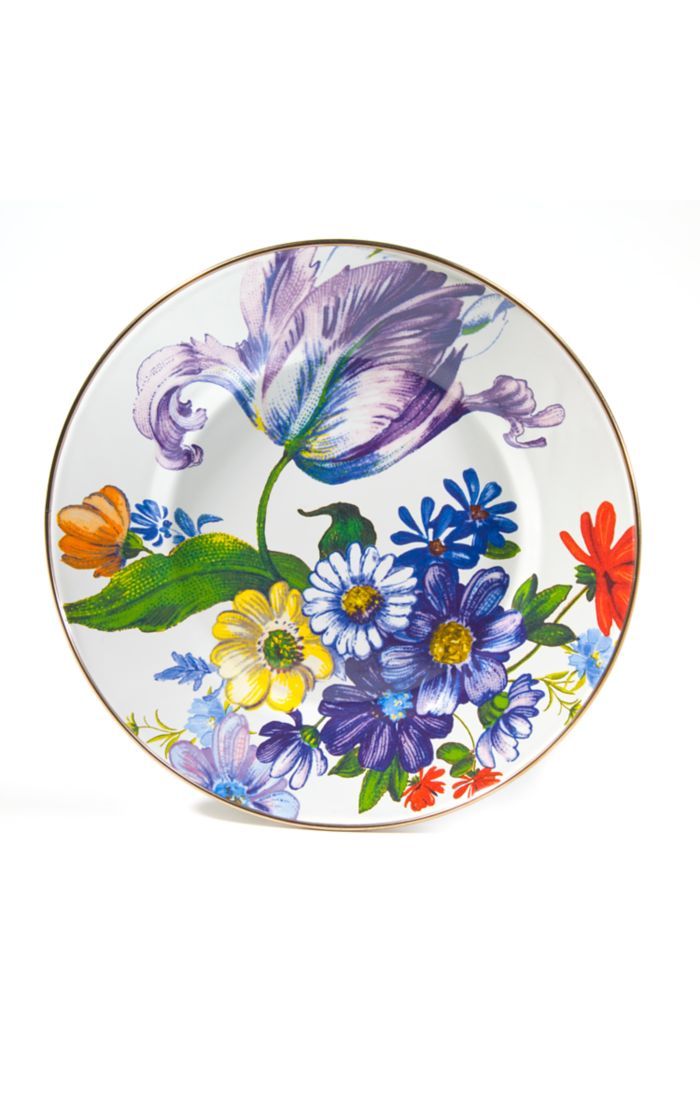 Flower Market Dinner Plate - White 70% OFF