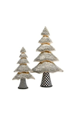 Courtly Noel Metallic Trees Set of 2