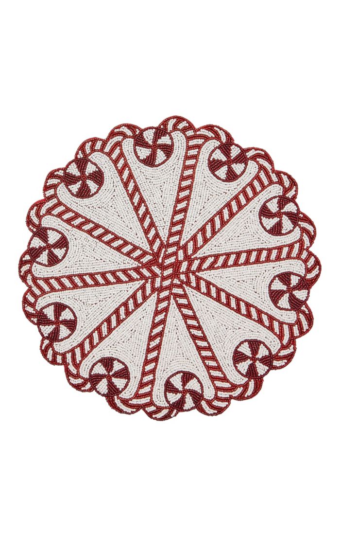 Peppermint Beaded Placemat