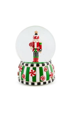 Candy Cottage Nutcracker Snow Globe