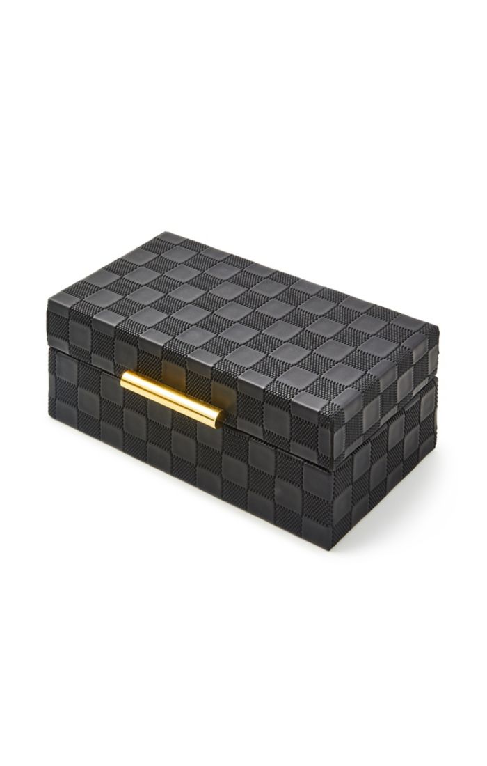 Black Faux Leather Box