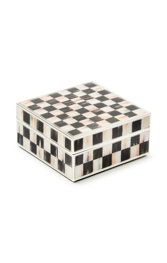 Courtly Check Silver Plate Trinket Box