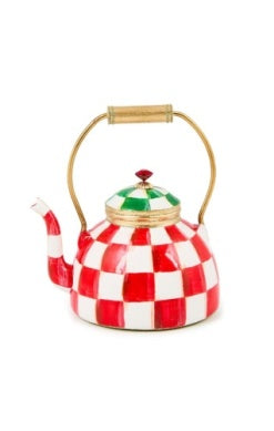 Check it Out Tea Kettle Glass Ornament