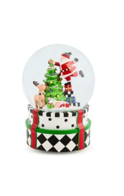 Santa & Ruldolph Snow Globe