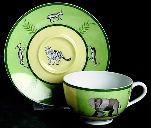 Africa I Green Tea Cup & Saucer