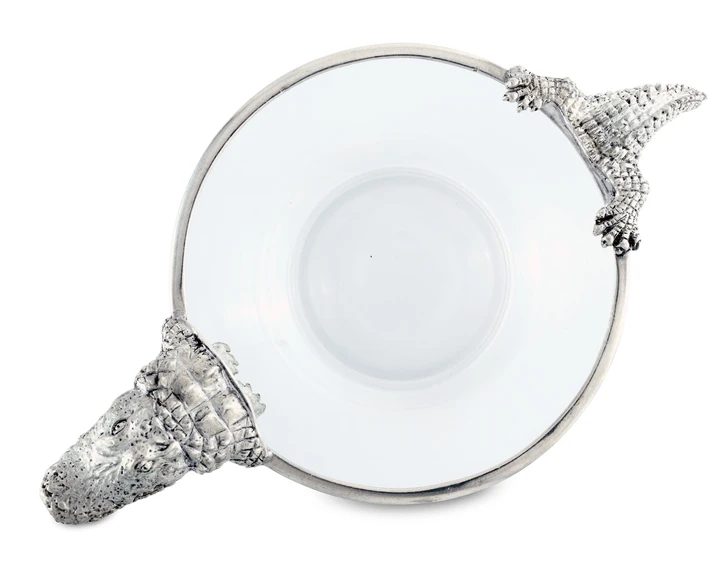 Alligator Glass Dip Bowl