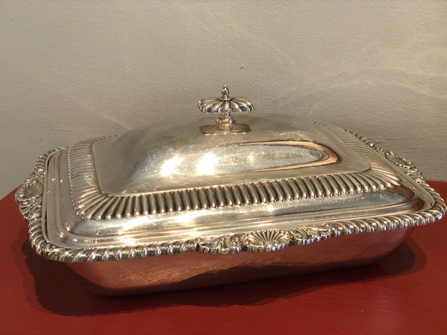 Antique Silver Plated Vegetable Dish circa 1875