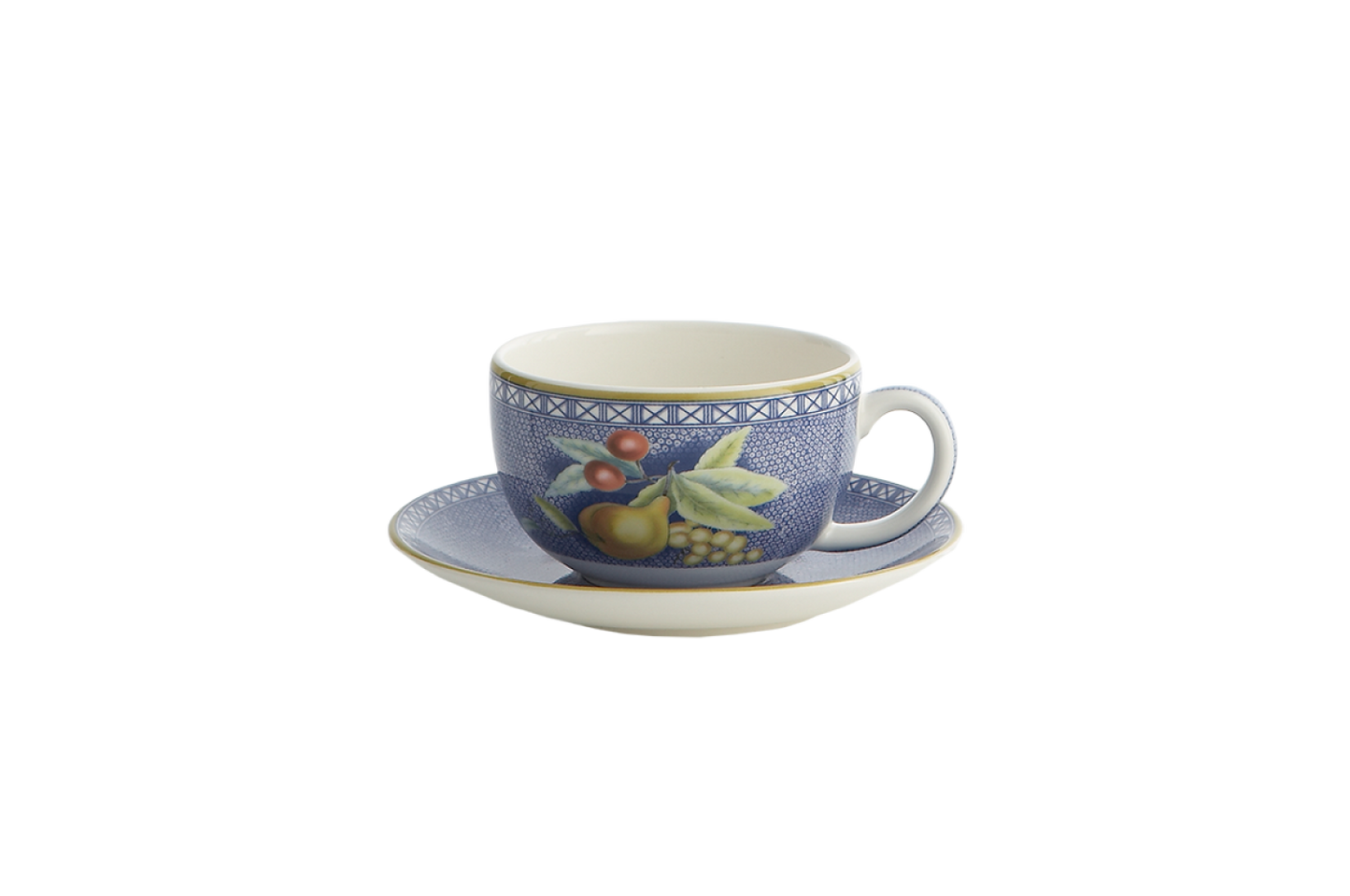 Apples, Berries, & Cherries Cup & Saucer