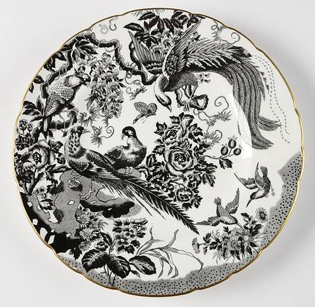 Aves Black (Gold Trim) Service Plate