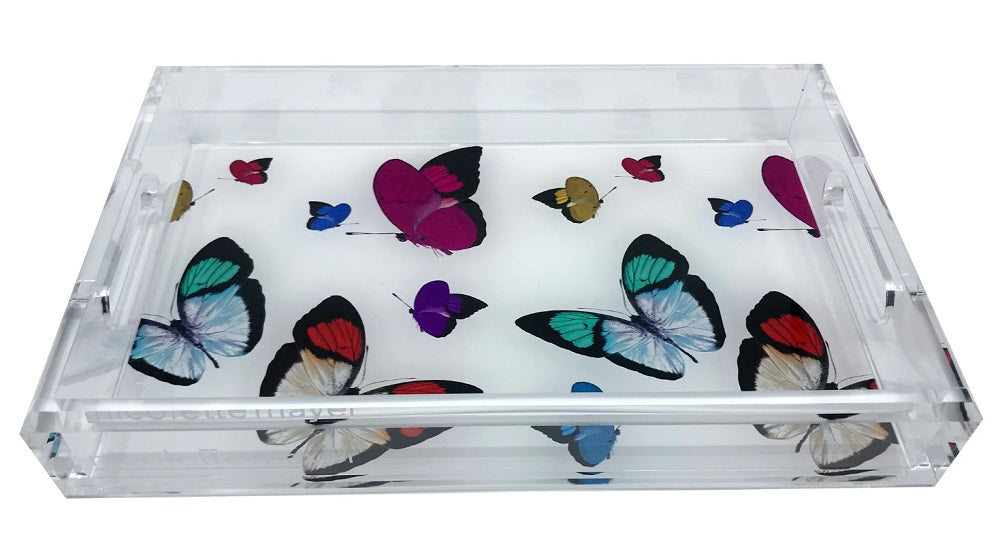 Butterflies Acrylic Vanity Tray 12.25X7.75