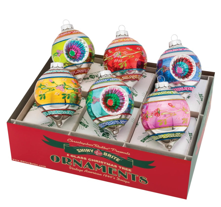 Christmas Confetti 6 Count 3.25" Decorated Reflector Tulips