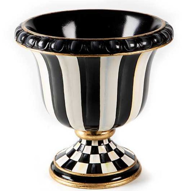 Courtly Stripe Tabletop Urn
