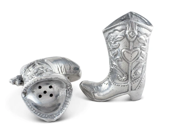 Pewter Cowboy Boot Salt & Pepper