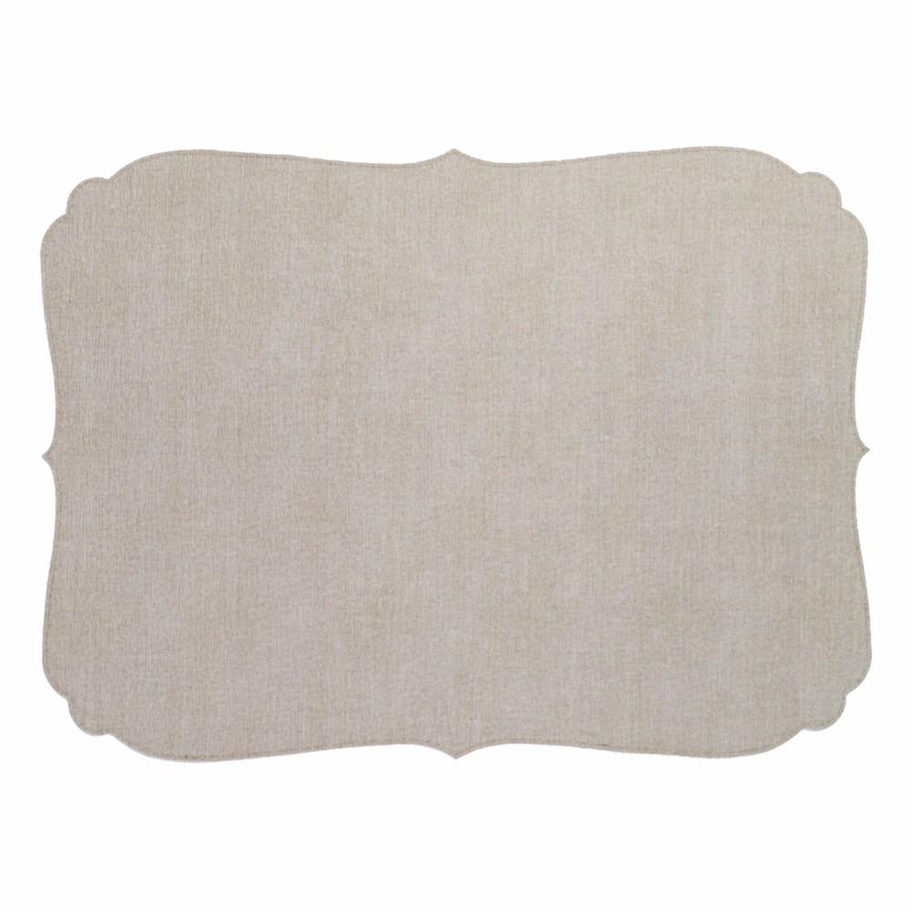 Curly Oatmeal Oblong Placemat 13" x 18"