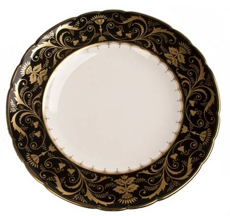 Darley Abbey Harlequin Black Bread & Butter Plate