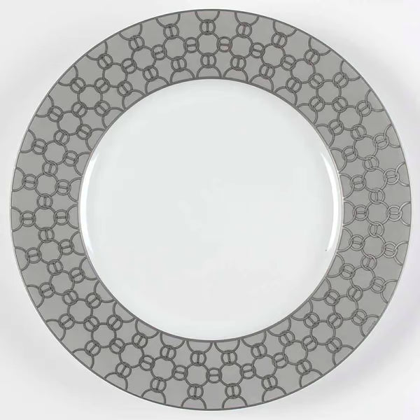 Fil d'Argent Grey Dinner Plate