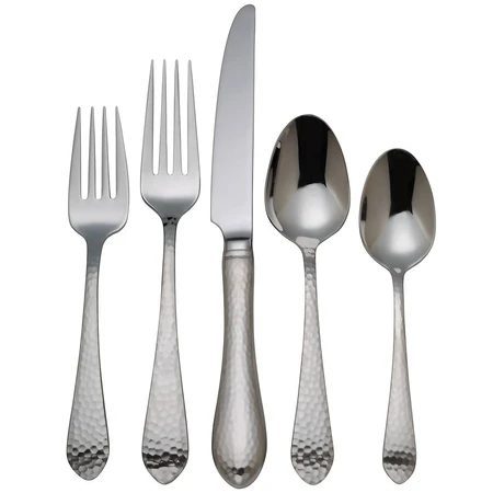 Hammered Antique 5 Piece Place Setting