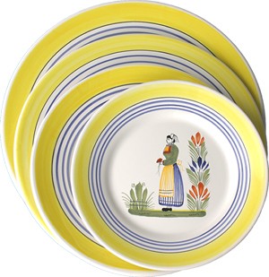 Henriot Round Plate 10" - Woman