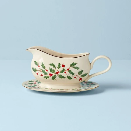 Holiday Gravy Boat w/Stand