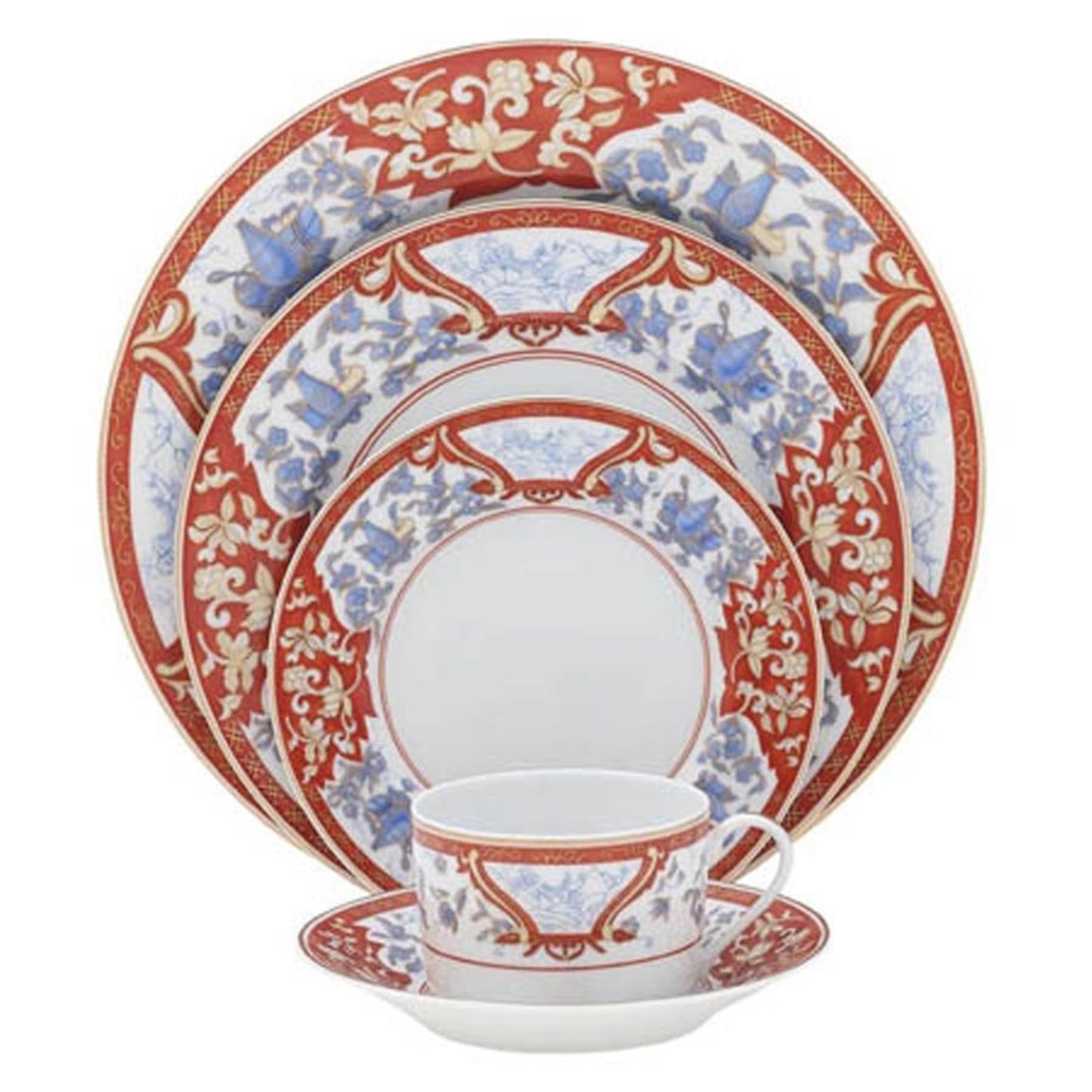 Imari Rouge Tea Cup & Saucer