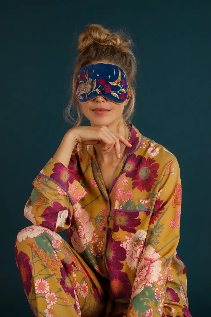 Lavender Velvet Eyemask Hare at Midnight