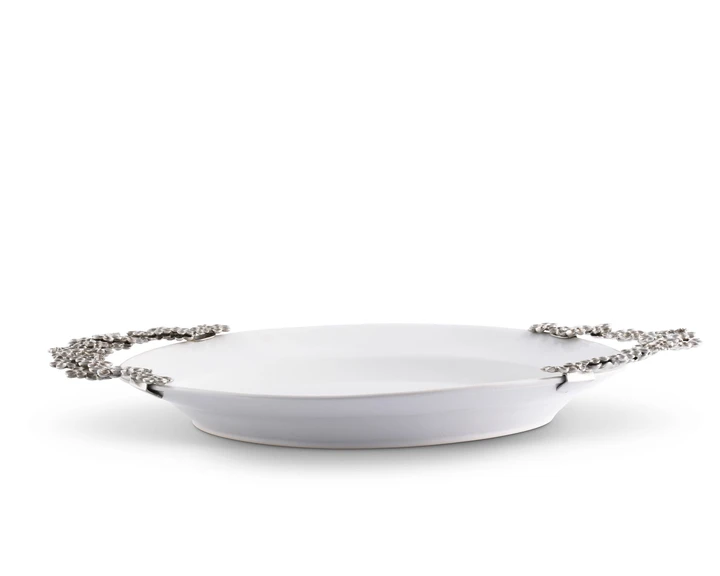 Lilacs Stoneware Serving Tray