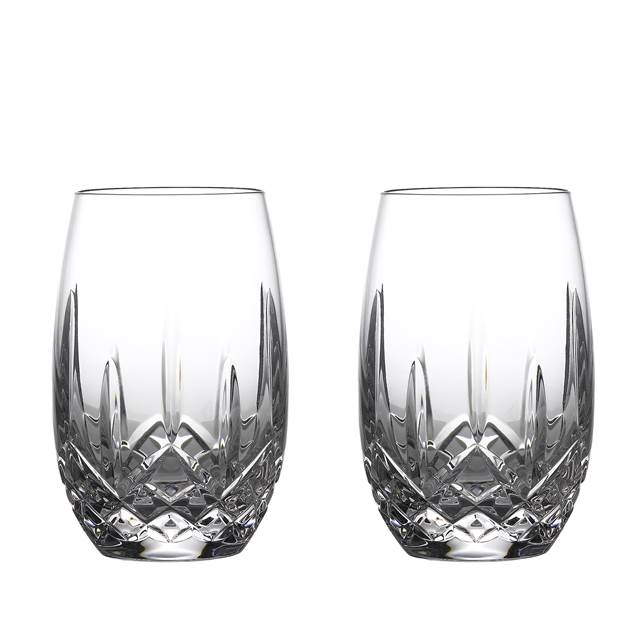 Lismore Nouveau Stemless White Wine 12 OZ Set/2