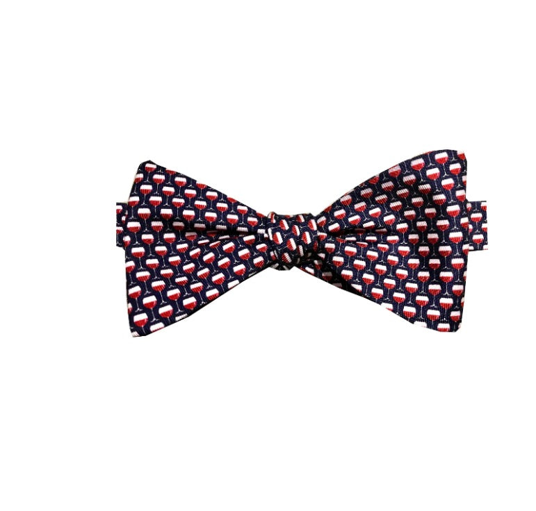 On Cloud Wine Bow Tie