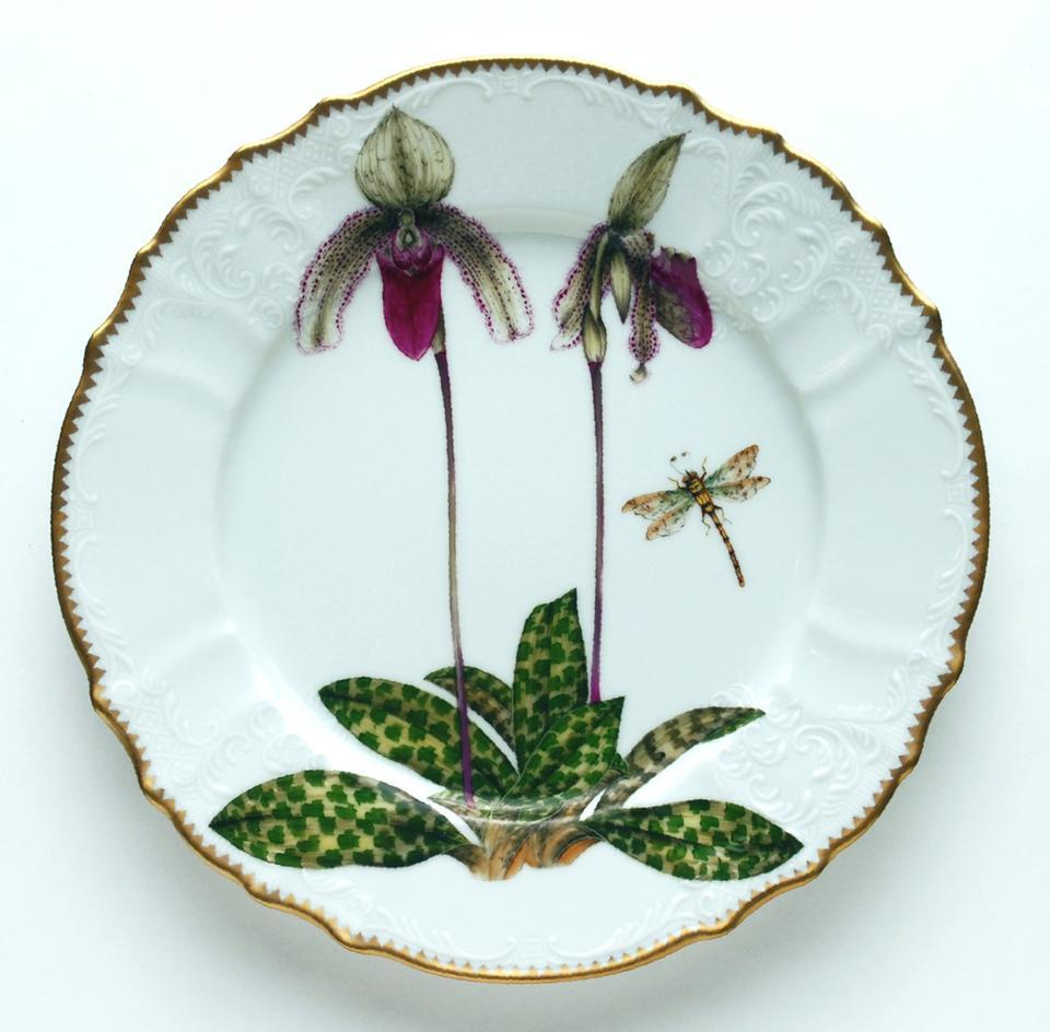 Orchids Dinner Plate #3