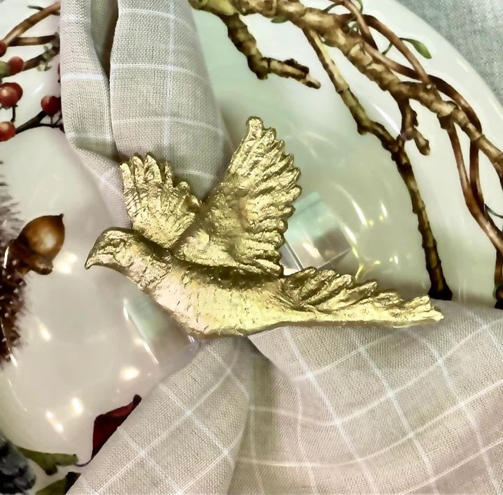 Pheasant Napkin Ring Set of 4