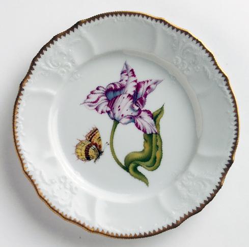 Pink & White Tulip Salad Plate