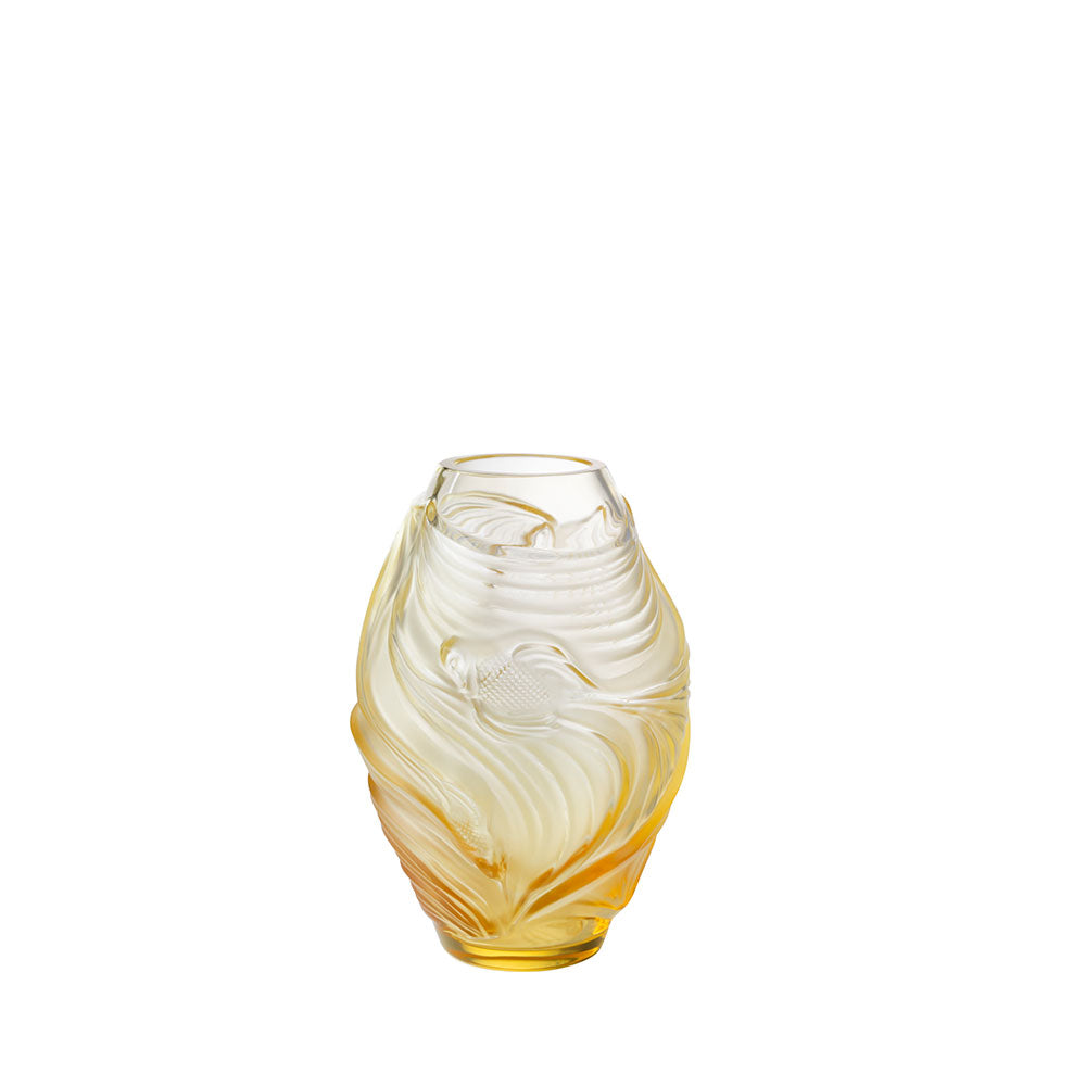 Poissons Combattants Small Vase Amber