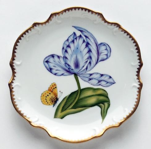 Purple & Blue Tulip Bread & Butter Plate