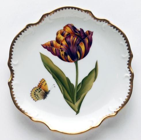 Purple, Yellow, & Orange Tulip Bread & Butter Plate