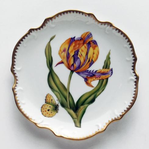 Purple & Yellow Tulip Bread & Butter Plate