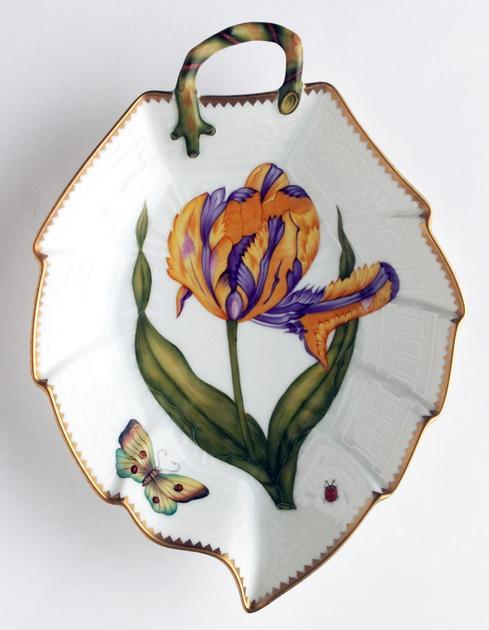 Purple & Yellow Tulip Leaf Dish
