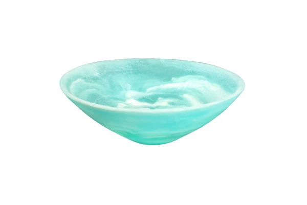 Resin Everyday Bowl Small Aqua Swirl