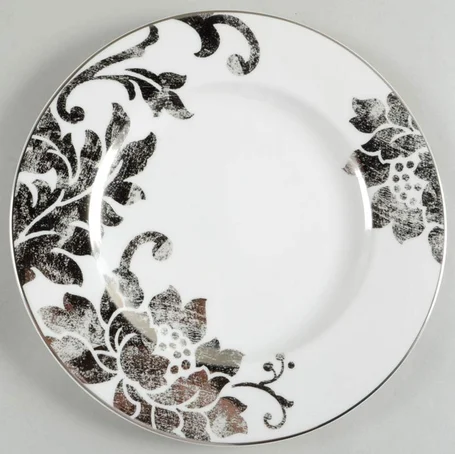 Silver Applique Dinner Plate