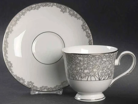 Silver Bouquet Tea Cup