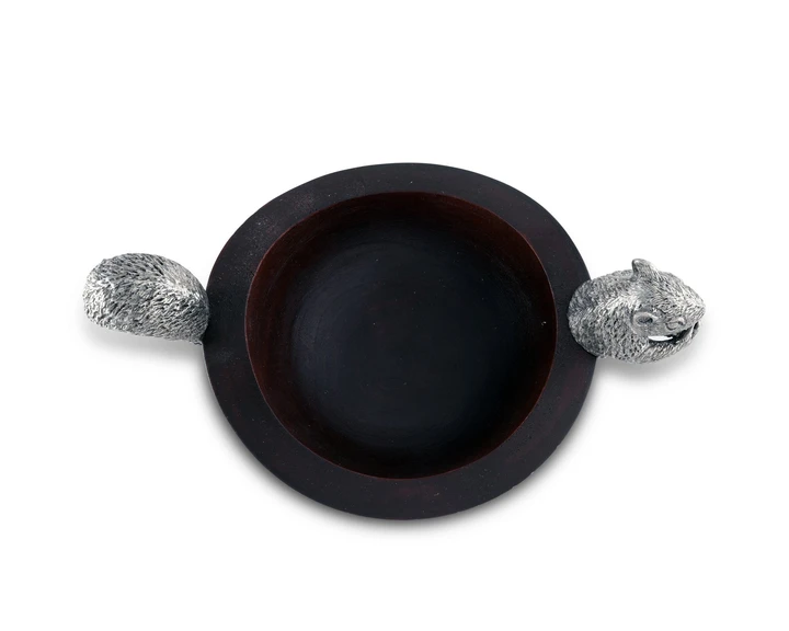 Squirrel Head and Tail Nut Bowl - Small