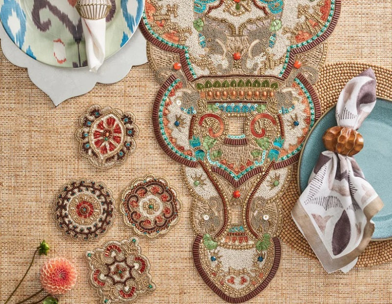 Suzani Drink Coasters, Set of 4