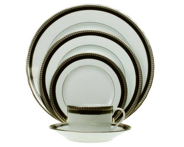 Symphonie Platinum Black Bread Plate