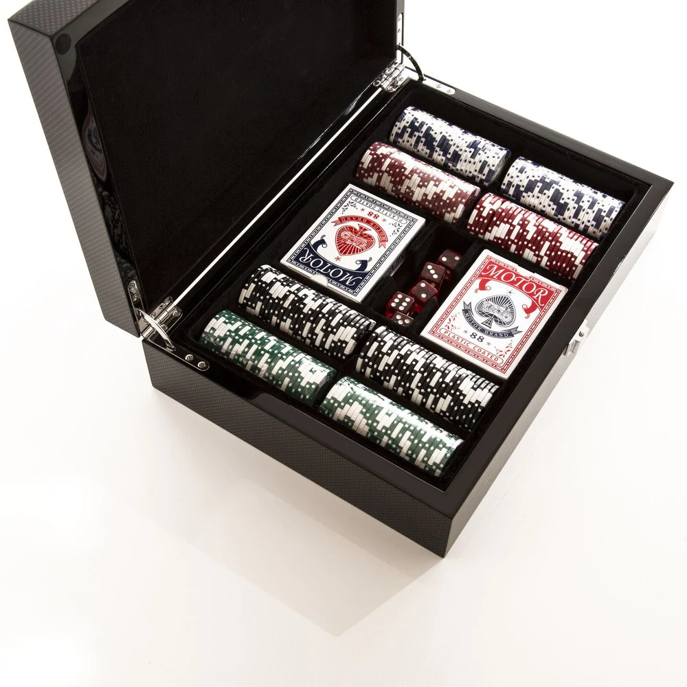 The Carbon Fiber Series Poker Box 200 Chip Set