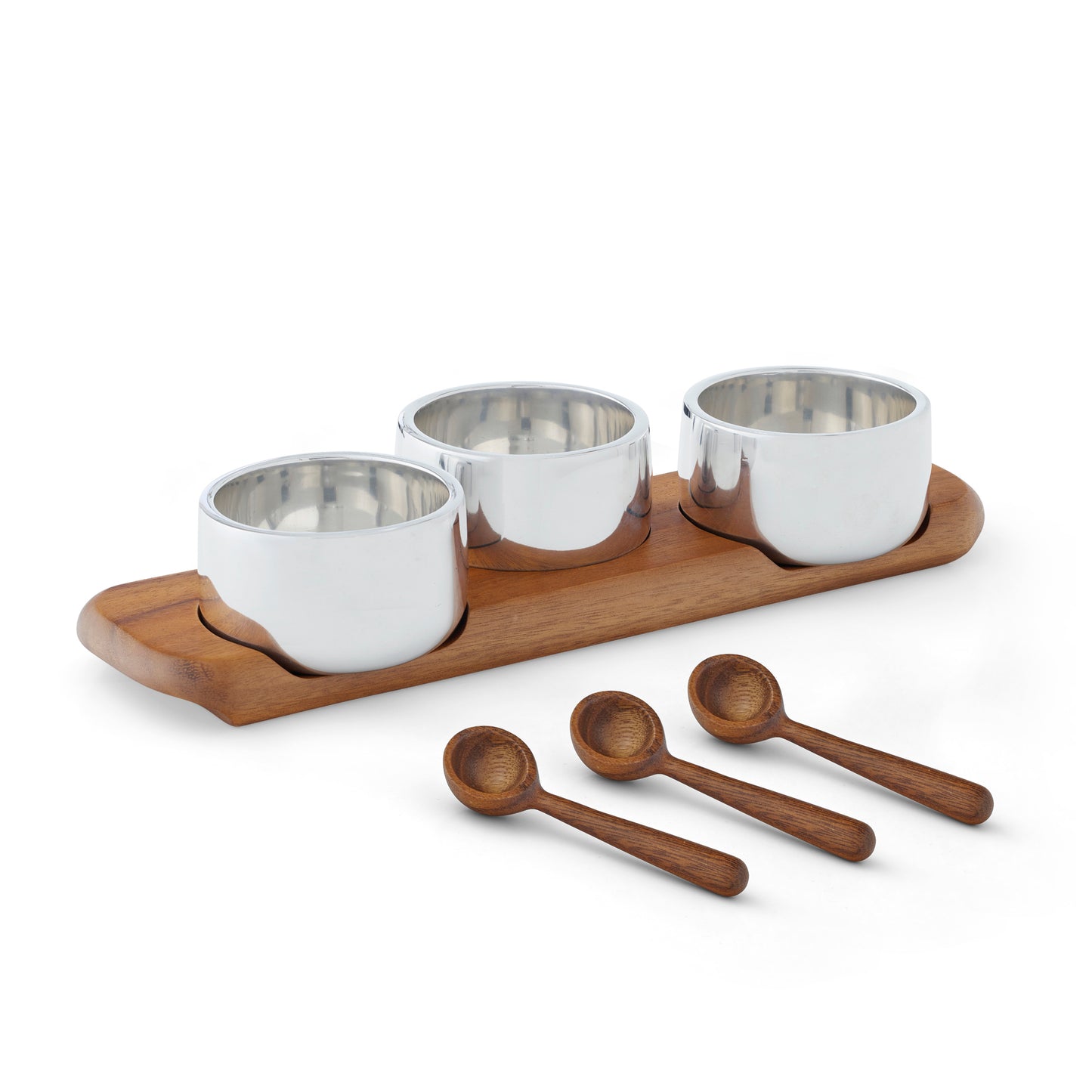 Classic Triple Condiment Server with Spoons