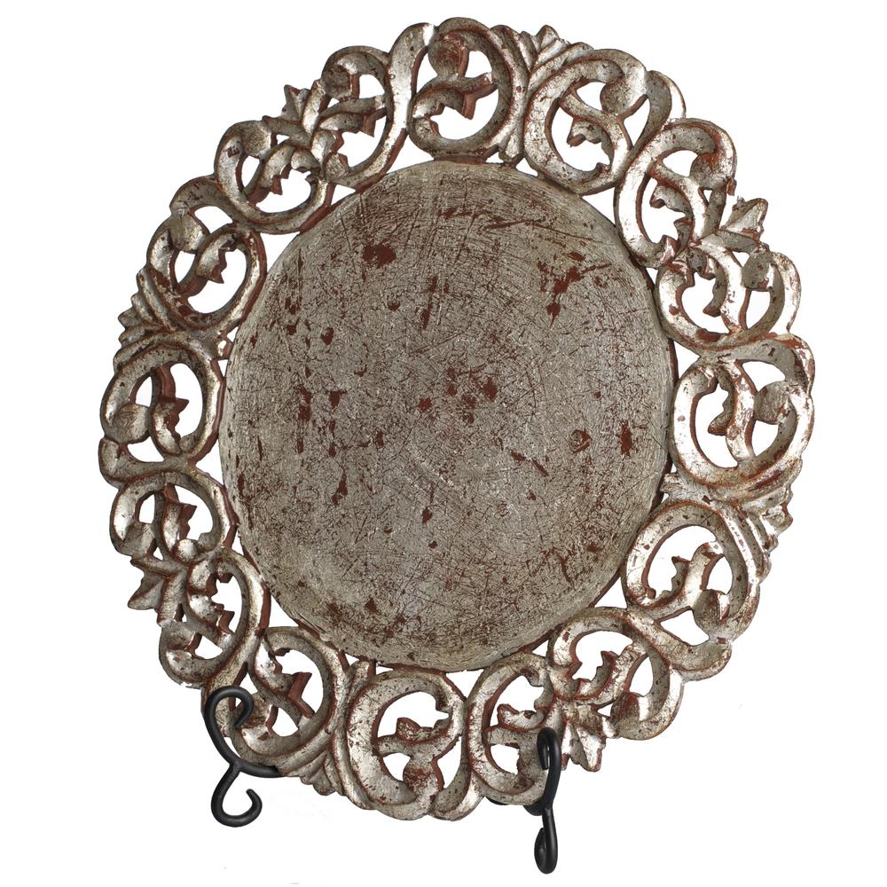 Vendome Placemat Round Silver Rub Finish 70% OFF