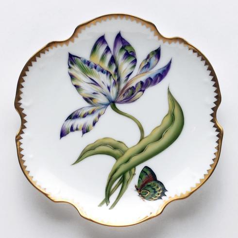 Yellow, Green, Purple, & Blue Tulip Bread & Butter Plate