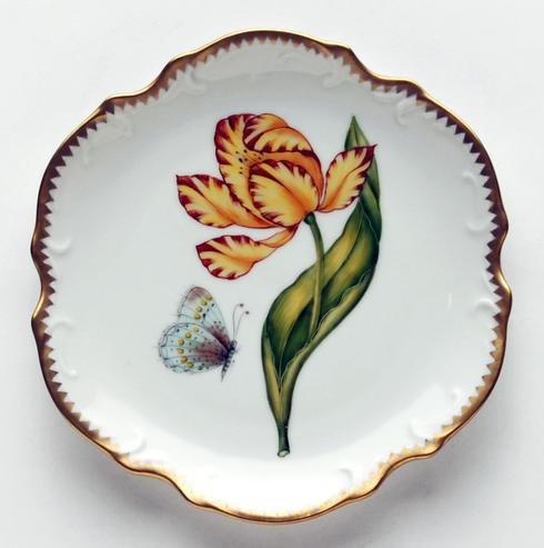 Yellow & Red Tulip Bread & Butter Plate