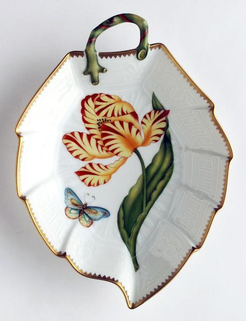 Yellow & Red Tulip Leaf Dish